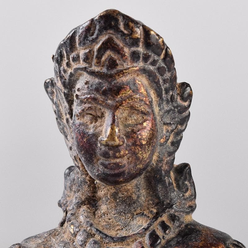 中国　古銅鍍金　チベット仏　仏像　C　8214E