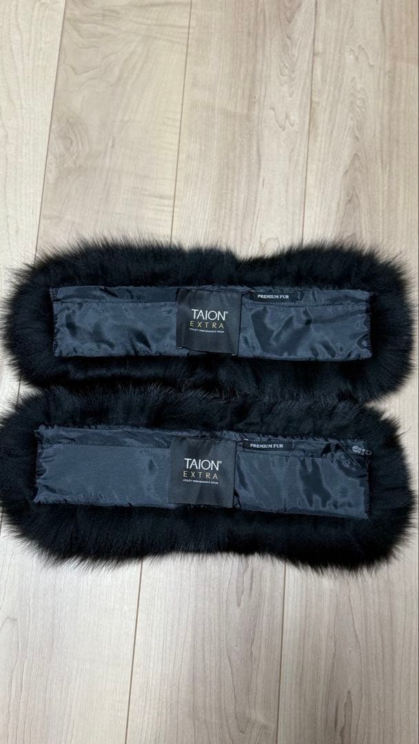 TAION 半袖ファーパーツ　プレミアムフォックスファーブラック