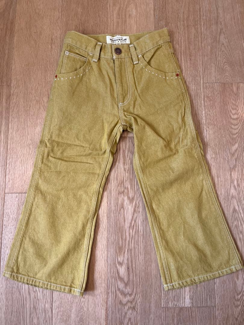 misha&puff フレアデニム イエロー 4yサイズ