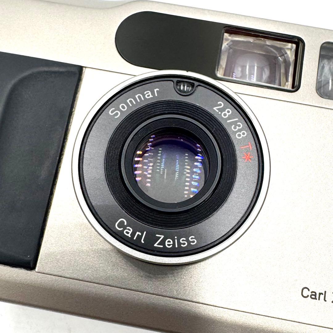 動作良好 CONTAX コンタックス T2 チタンシルバー フィルムカメラ