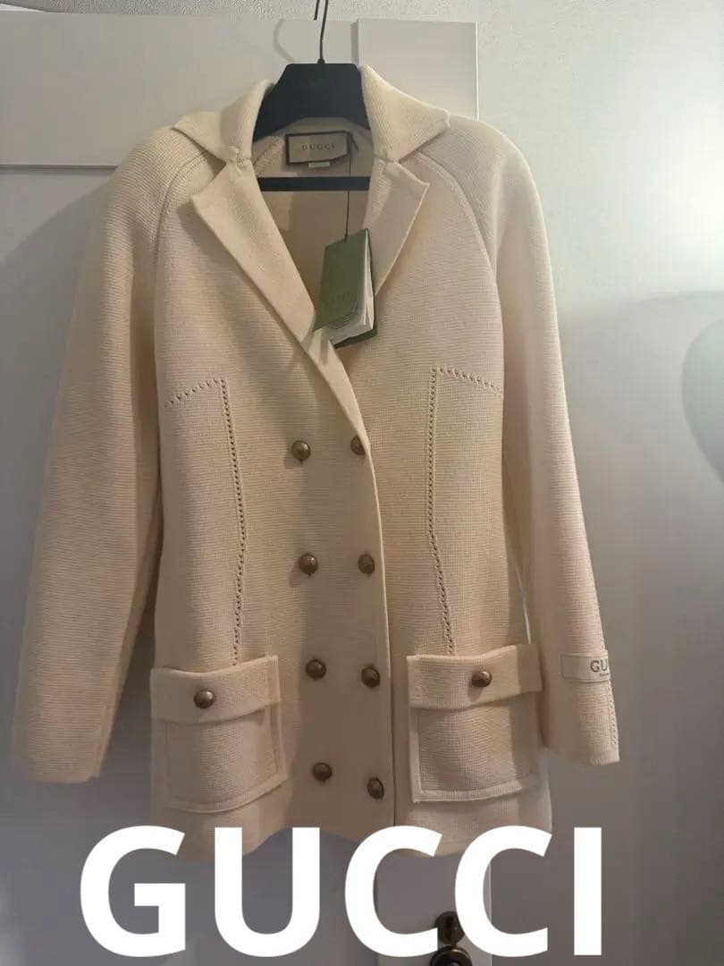 アキレス　GUCCI アイボリー ダブルブレストジャケット