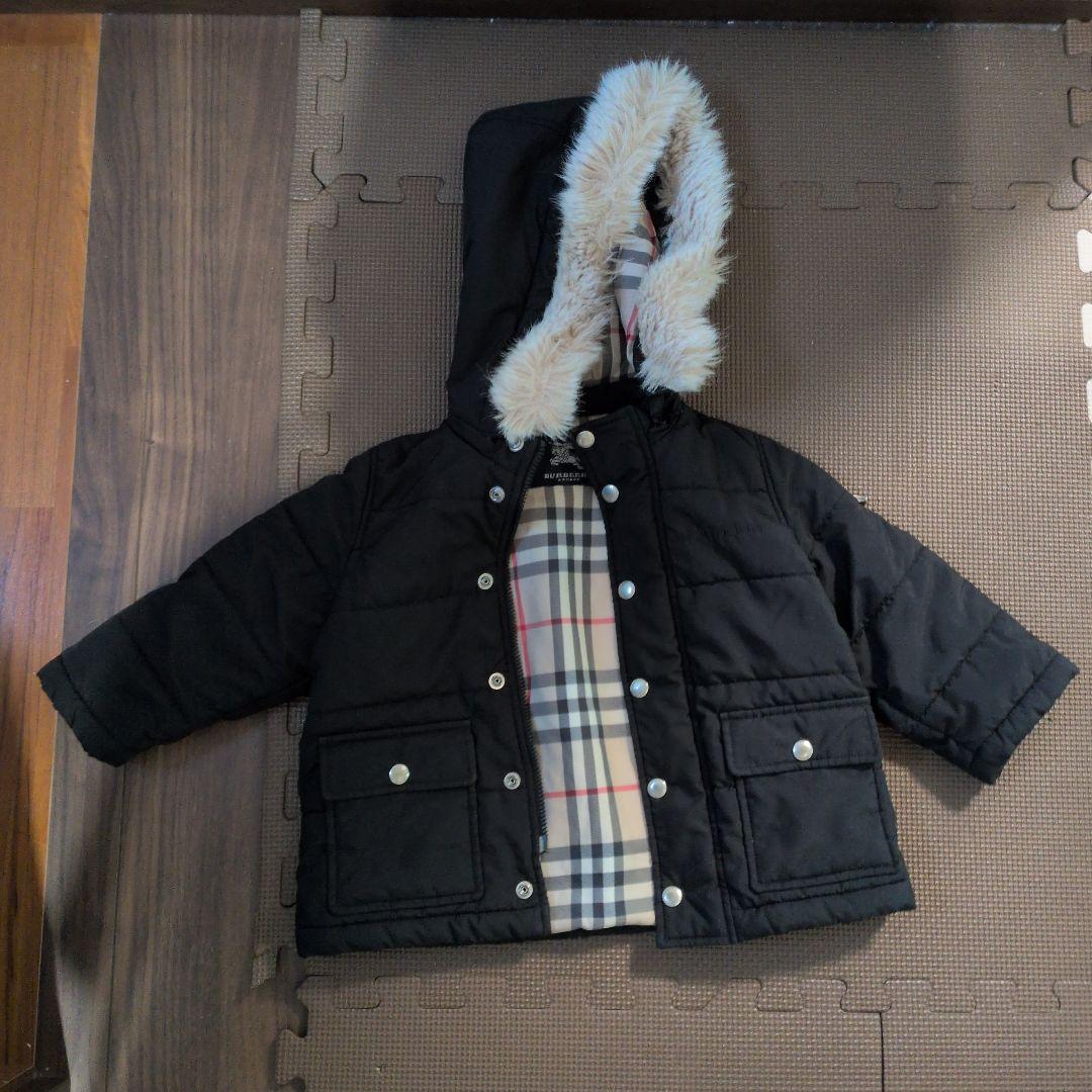BURBERRY ブラックダウンコート フード付き　取り外し可能