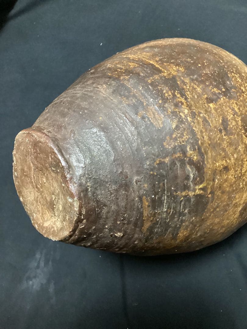 骨董古美術　古信楽四つ耳茶壺　江戸期古作　高さ約28cm