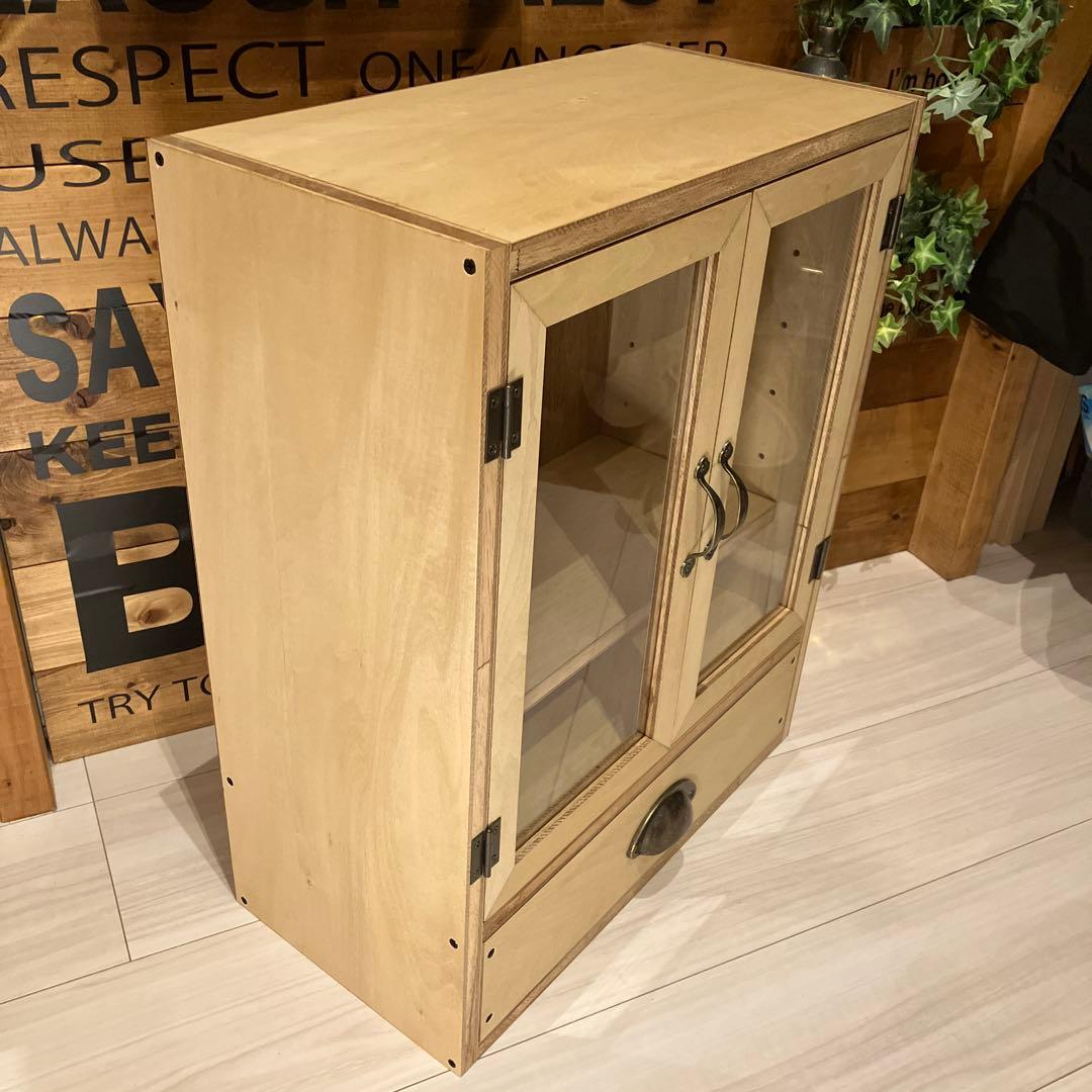 食器棚②　キャビネット　アンティーク　ハンドメイド　木製