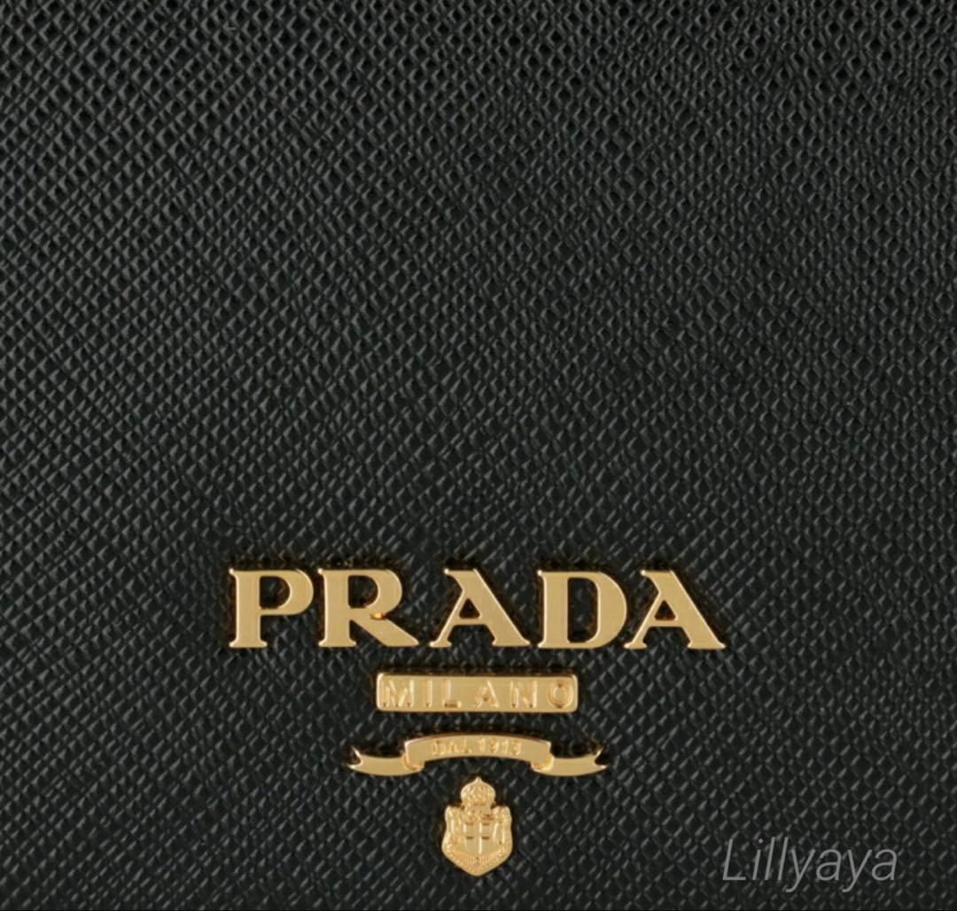 ☆週末限定価格☆【極美品】PRADA サフィアーノレザー 折り財布 ブラック
