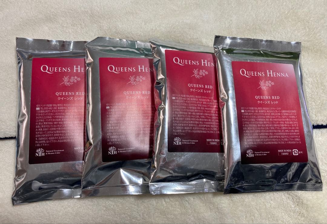 QUEENS HENNA クイーンズレッド×4