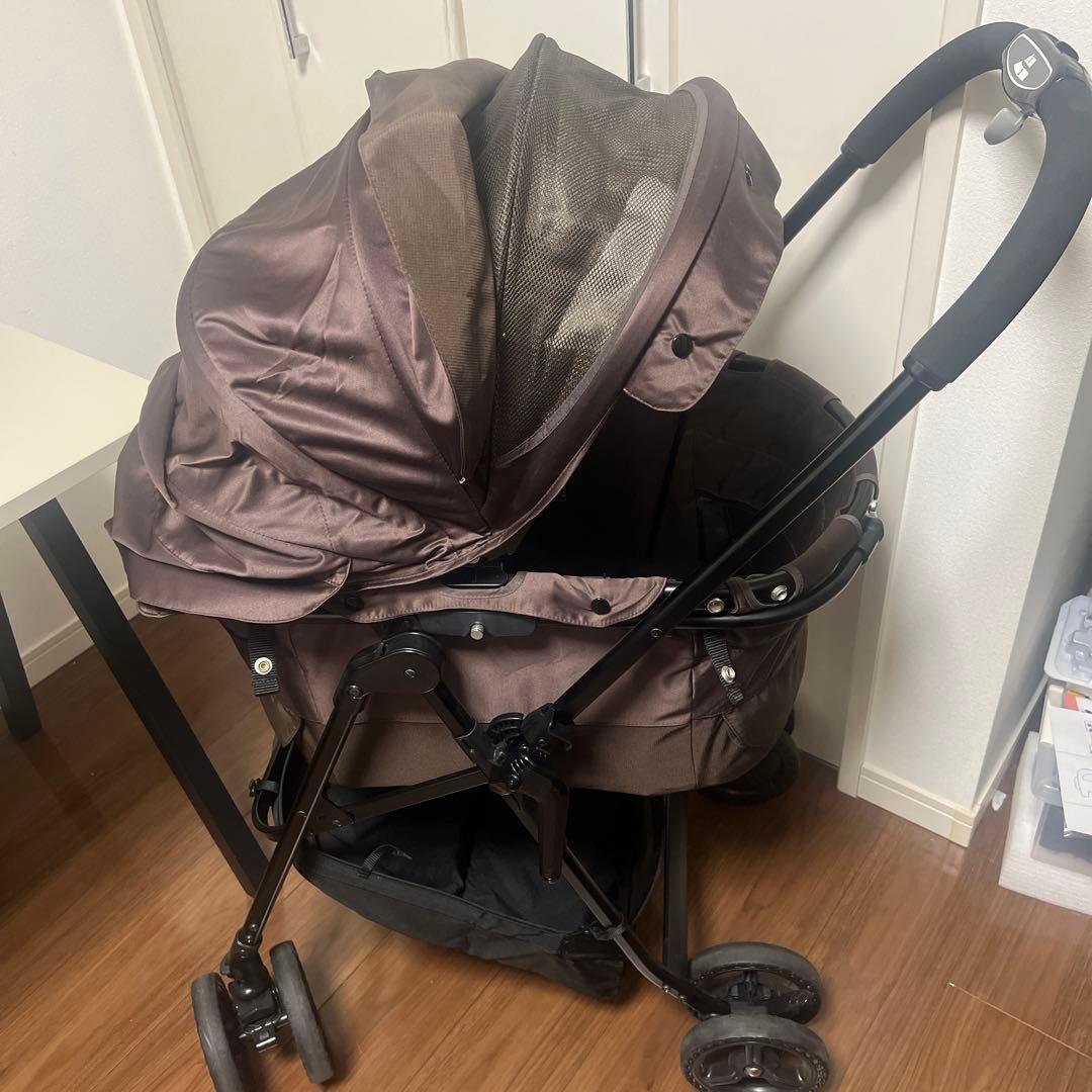 【ほぼ未使用】 コムペット ミリクラン ペットカート／ペットバギー マナブラウン