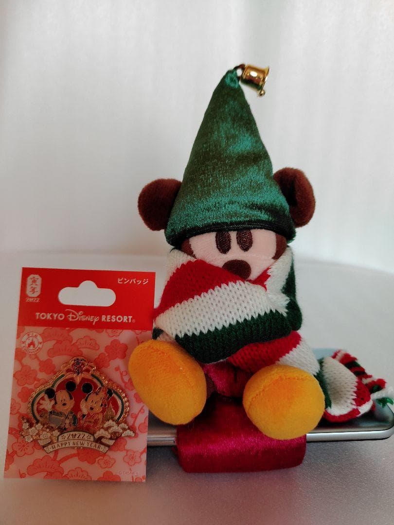 ダッフィーフレンズストラップ　ぬいぐるみバンド　リゾート限定2022寅ピンバッジ