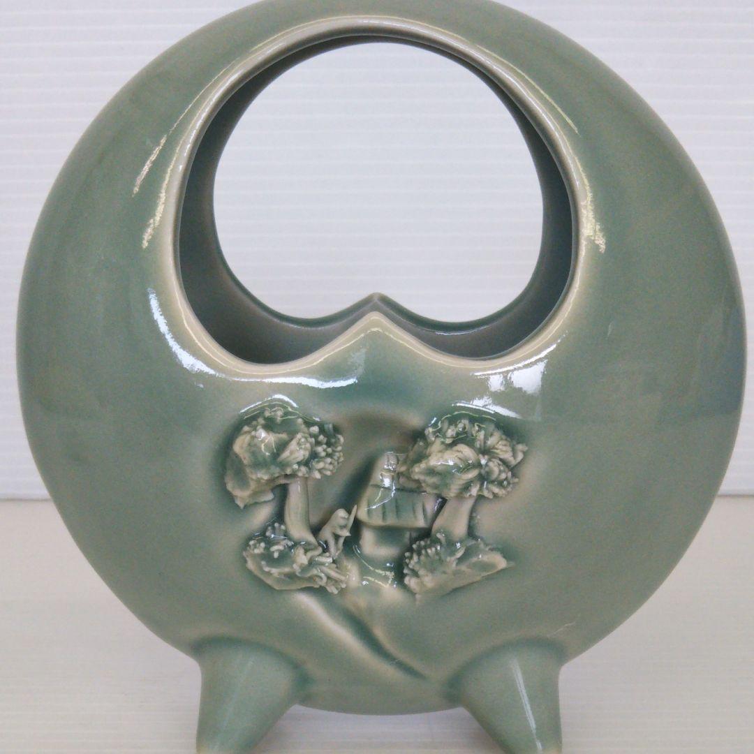 砥部焼　洞窟彫　花瓶　2個セット