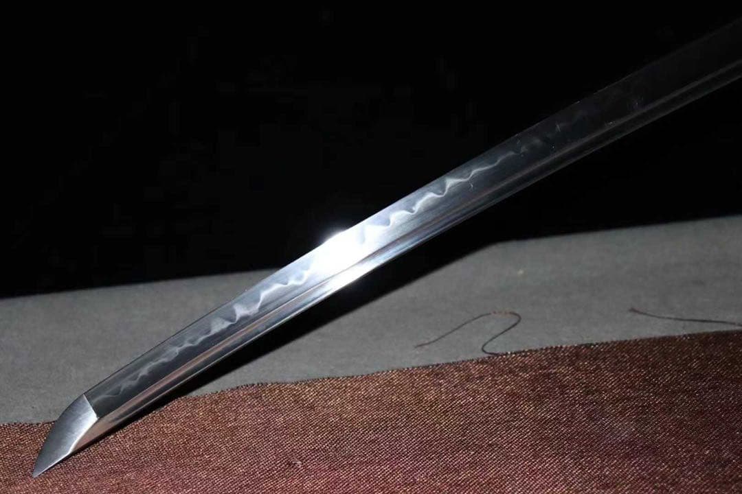 無地鉄鍔打刀 黒漆鞘 居合刀 美術刀 刀装具 模擬刀 日本刀 模造刀 鑑賞用