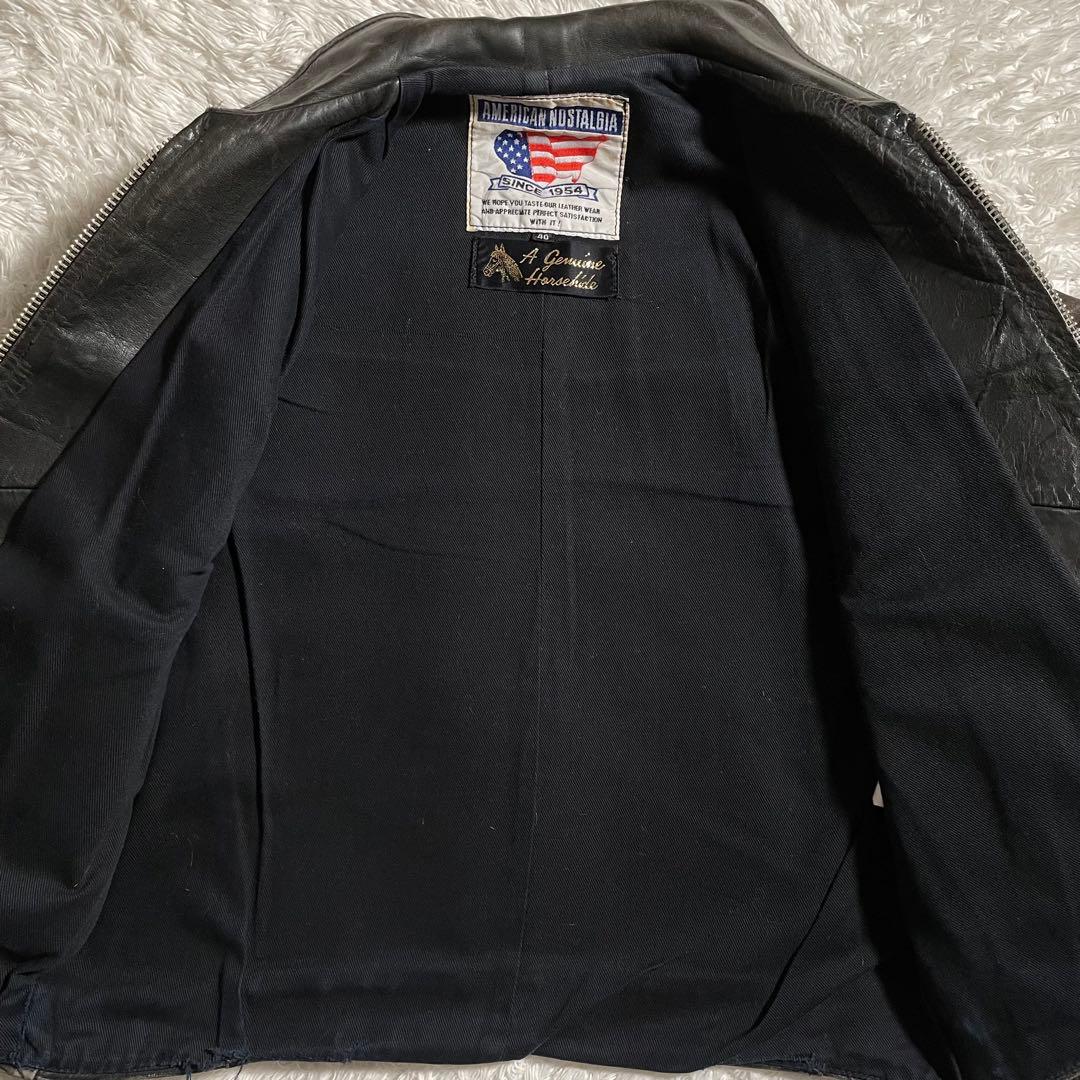 USA製 アメリカンノスタルジア レザージャケット ホースハイド 馬革
