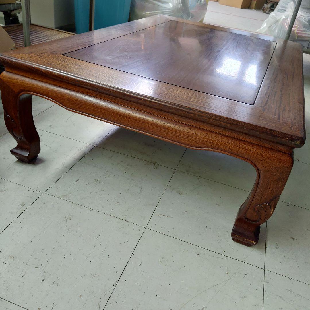 中森喜三郎作 座卓 花梨 天然木 座敷机 ローテーブル 作家物 伝統工芸 漆塗り