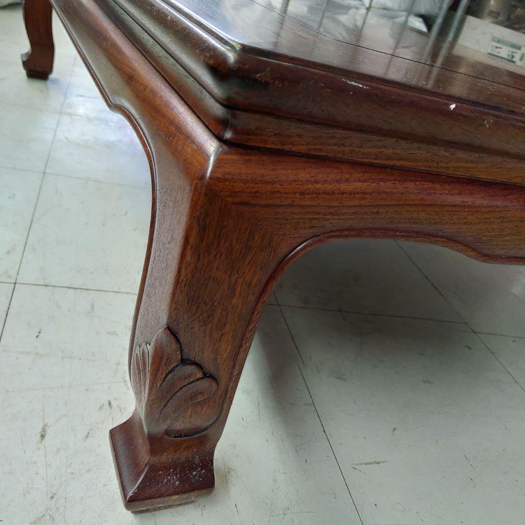 中森喜三郎作 座卓 花梨 天然木 座敷机 ローテーブル 作家物 伝統工芸 漆塗り