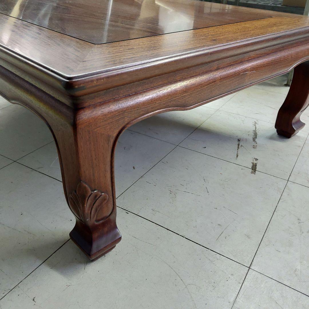 中森喜三郎作 座卓 花梨 天然木 座敷机 ローテーブル 作家物 伝統工芸 漆塗り