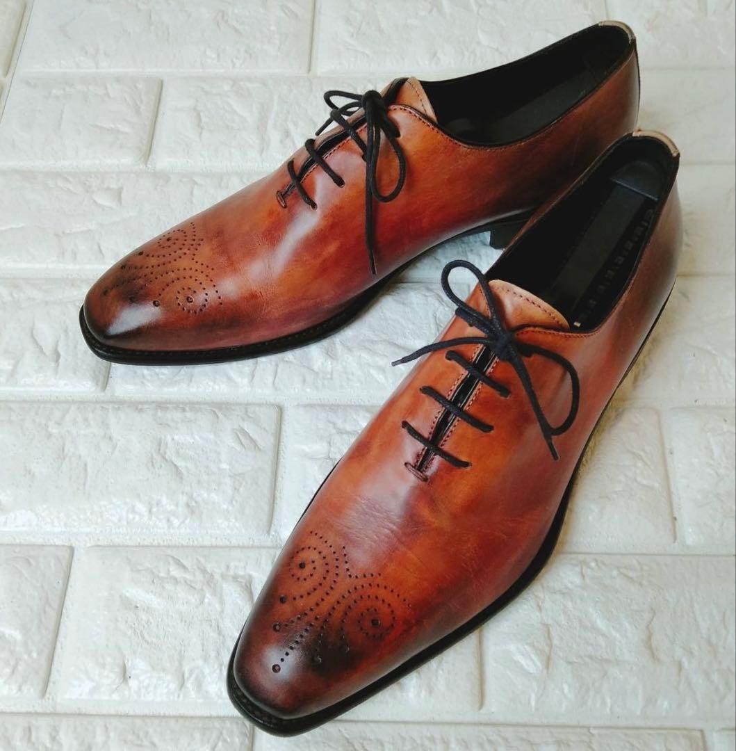ロッソ フェオレンティーノ　レザードレスシューズ　27.5cm相当　イタリア製