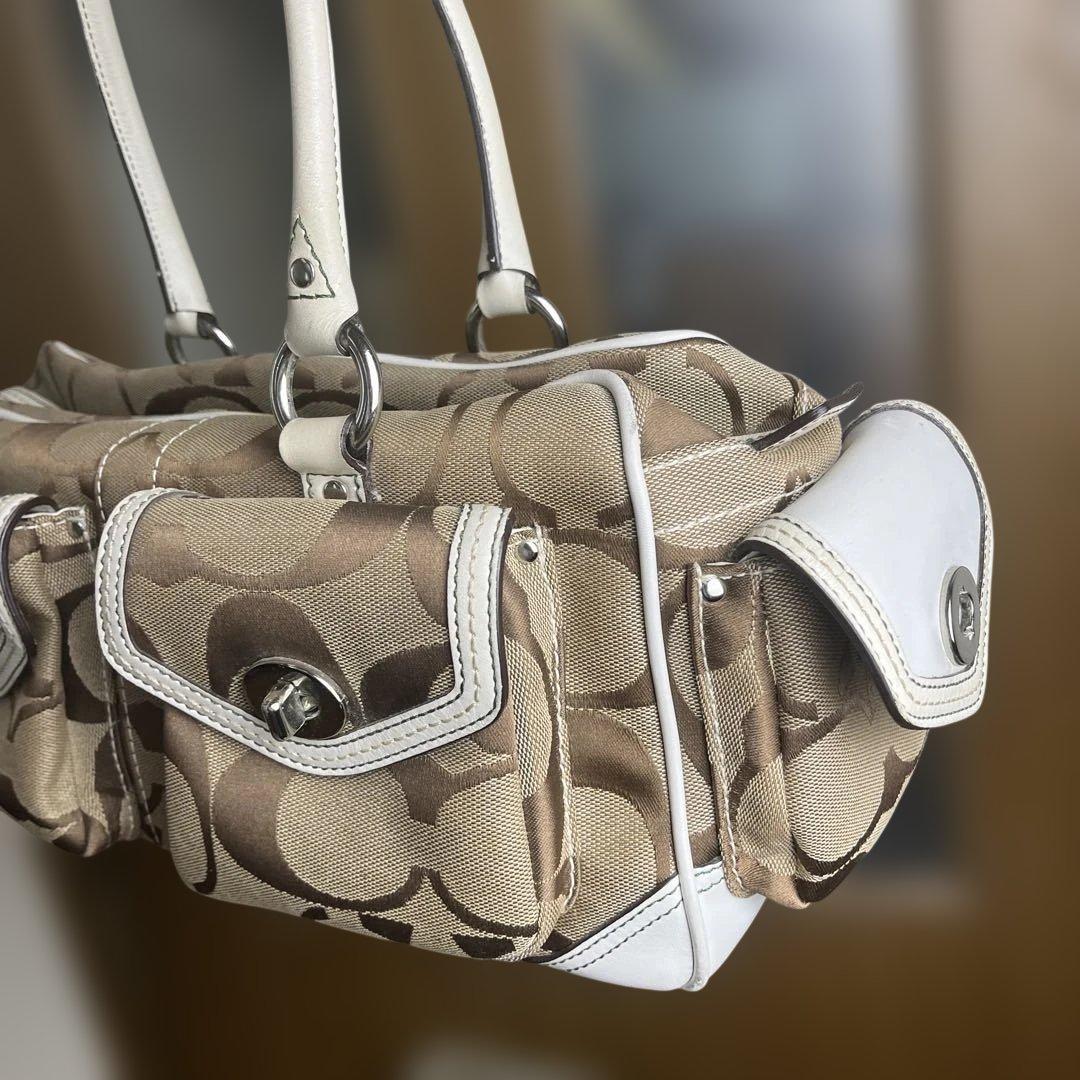 バッグ Vintage Coach Gallery Pocket Satchel Bag