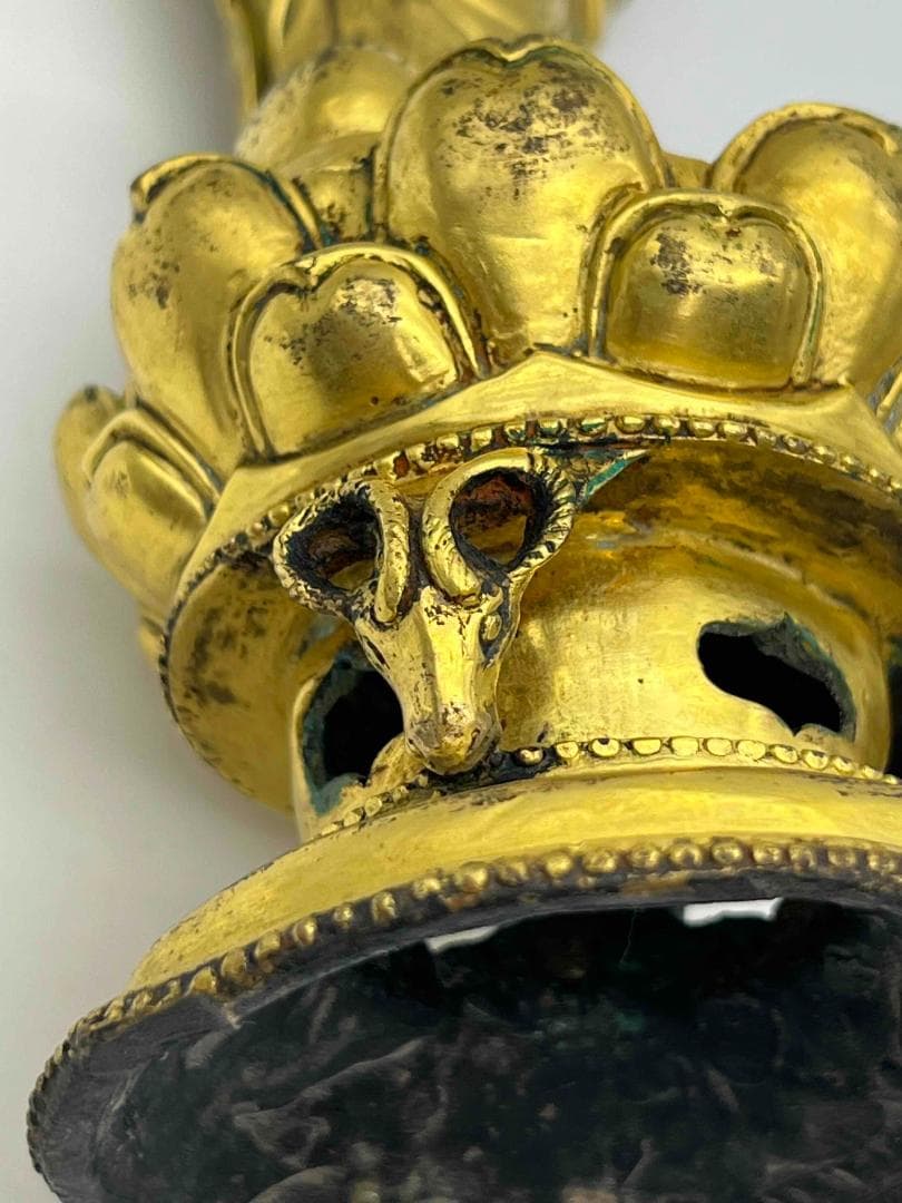 唐時代　金銅釈迦様立像　阿弥陀如来　金銅仏　唐物　仏教用品(C-80)