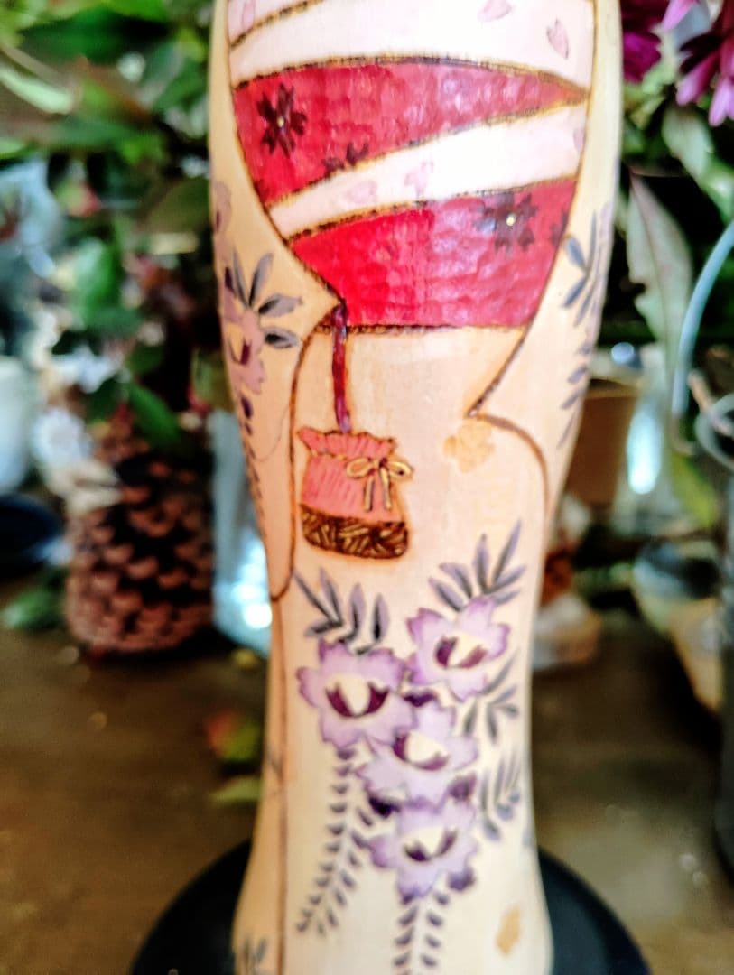 沖　いづみ　一品作　こけし人形　着物姿の若い女性　創作こけし