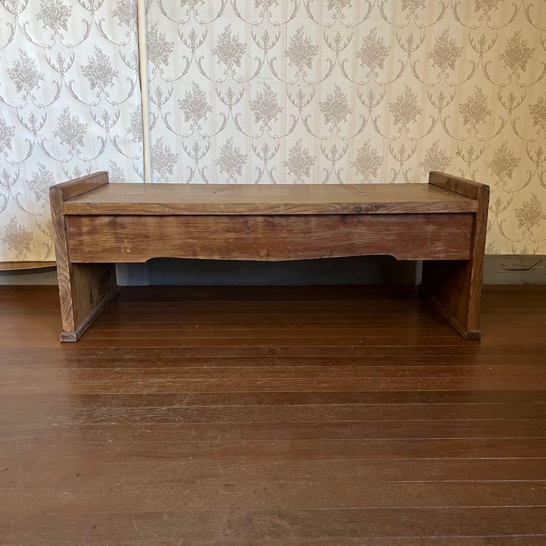 【アンティーク】昭和レトロ 木製 文机 コーヒーテーブル 座卓 ローテーブル