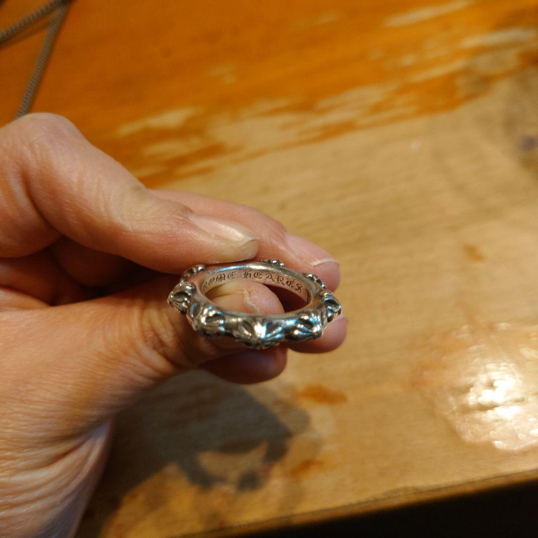 クロムハーツ silver925 クロスバンドリング 10号