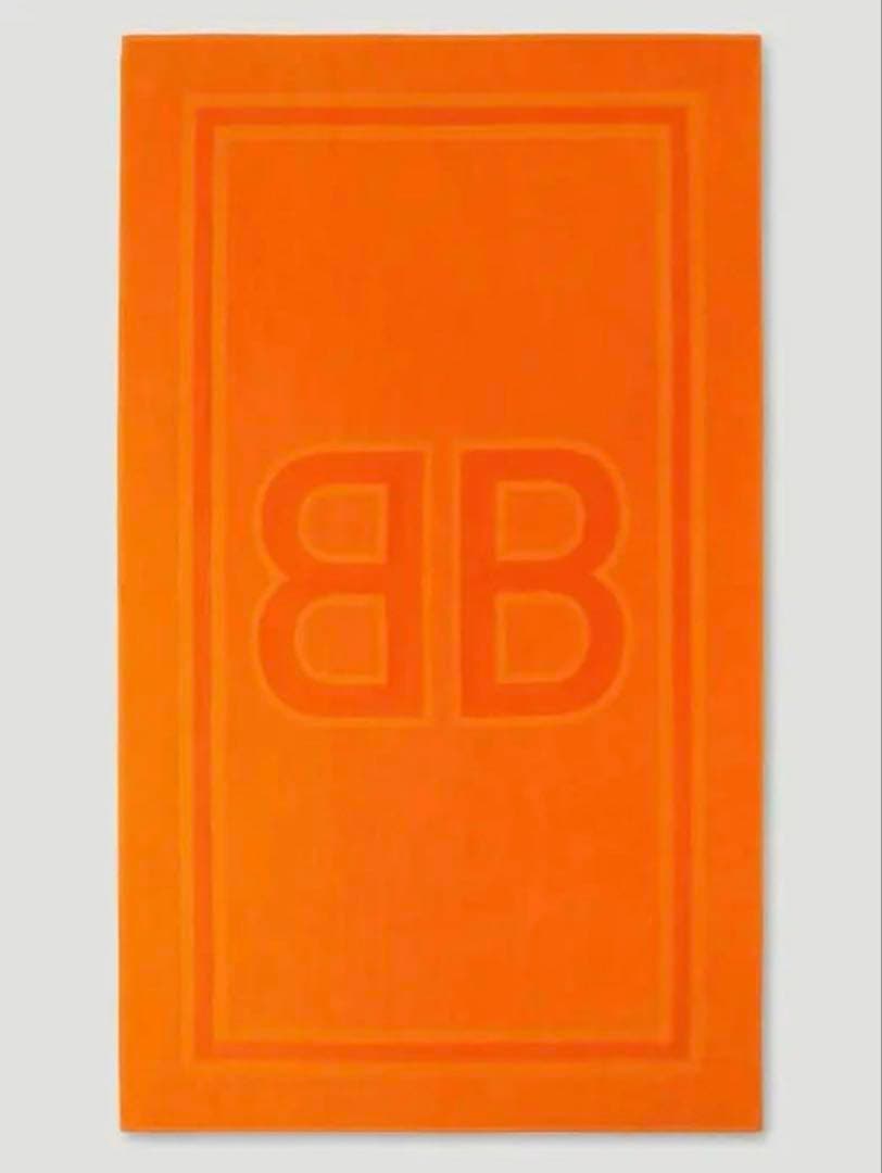 Balenciaga / BB大判ビーチタオル オレンジ