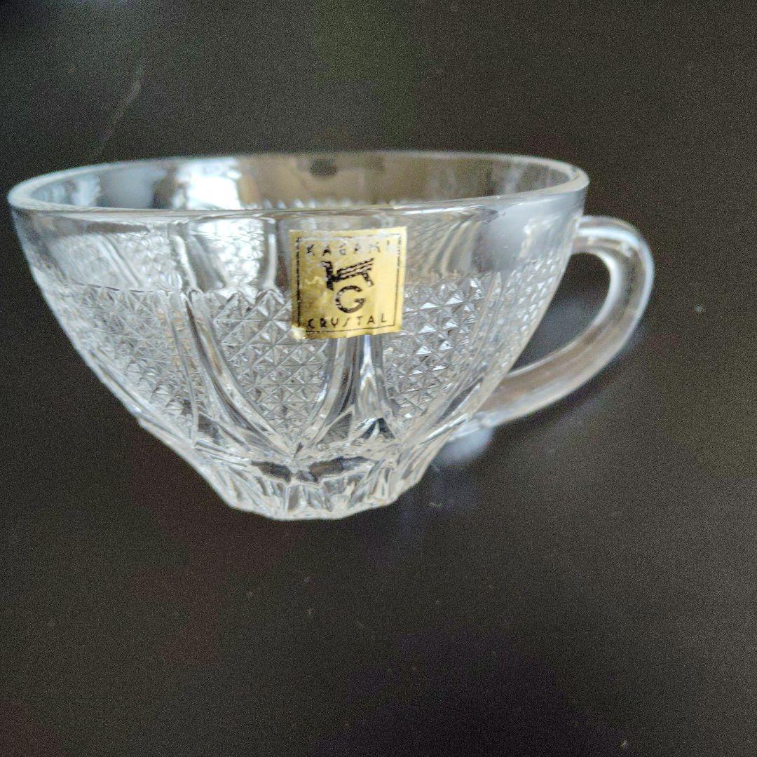 クリスタルガラス フルーツポンチ・ティーセット 6個