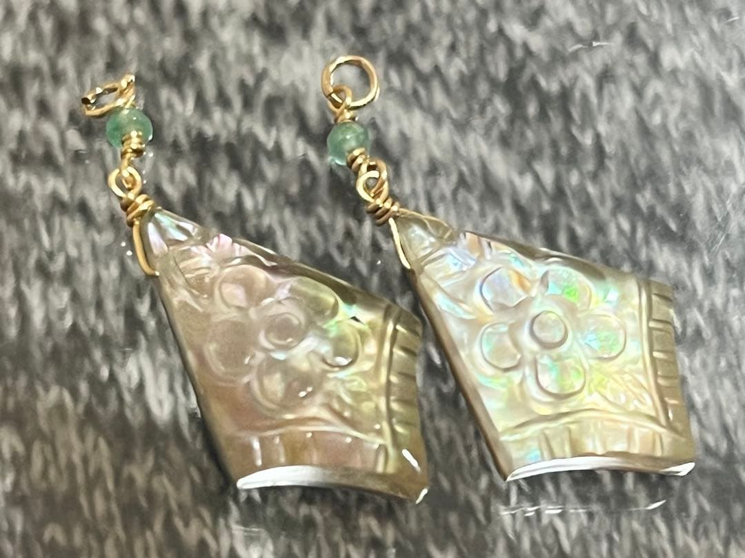 R Hです⭐︎14kgfブラウンマザオパ✖️水晶のチャーム