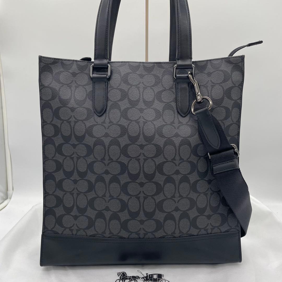 【極美品】コーチ　ビジネス　トートバッグ　グラハム　シグネチャー　2way