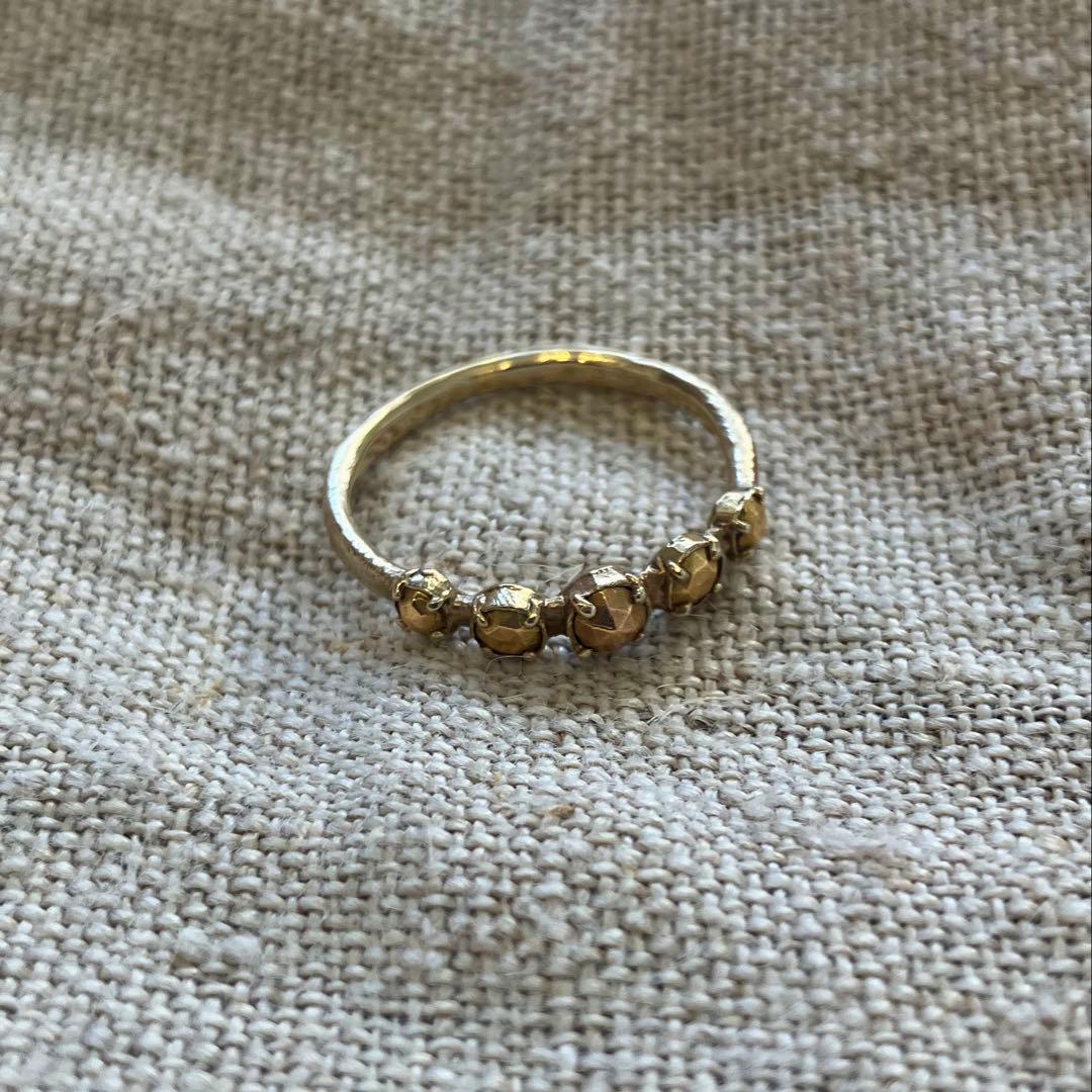 noguchiゴールドビーズデザインリング