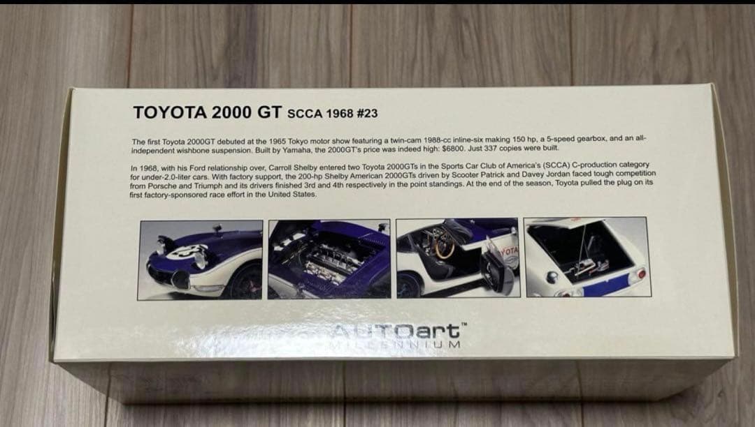 トヨタ2000GT SCCA1968 #23 1/18　新品