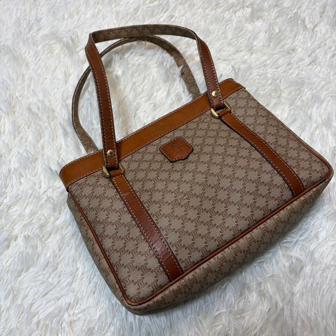 は*な様 美品✨ OLD CELINE セリーヌ マカダム ハンドバッグ レザー