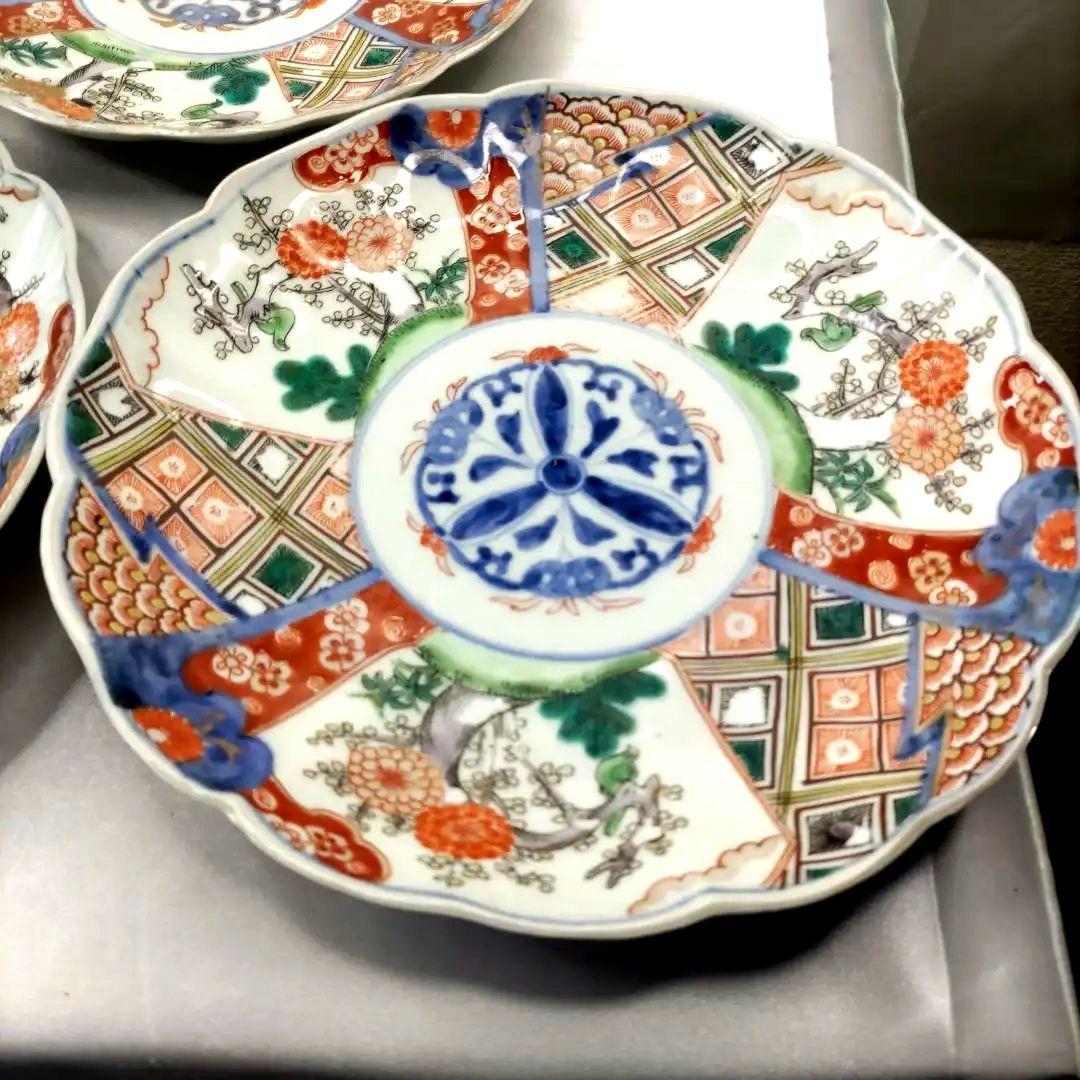 有田焼　伊万里焼　古伊万里　金彩　色絵　7寸皿　平皿　中　大皿　盛り皿5客セット