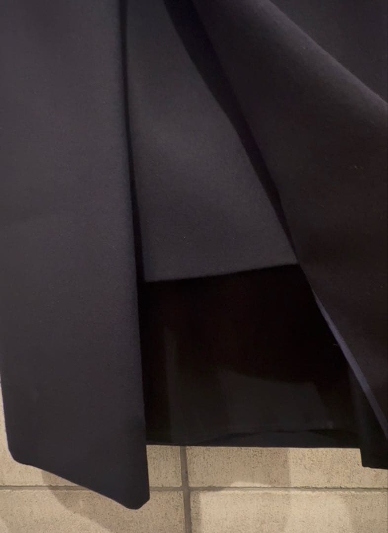 【お値下げ】sacai luck (サカイ ラック) 濃紺ウールメルトンスカート