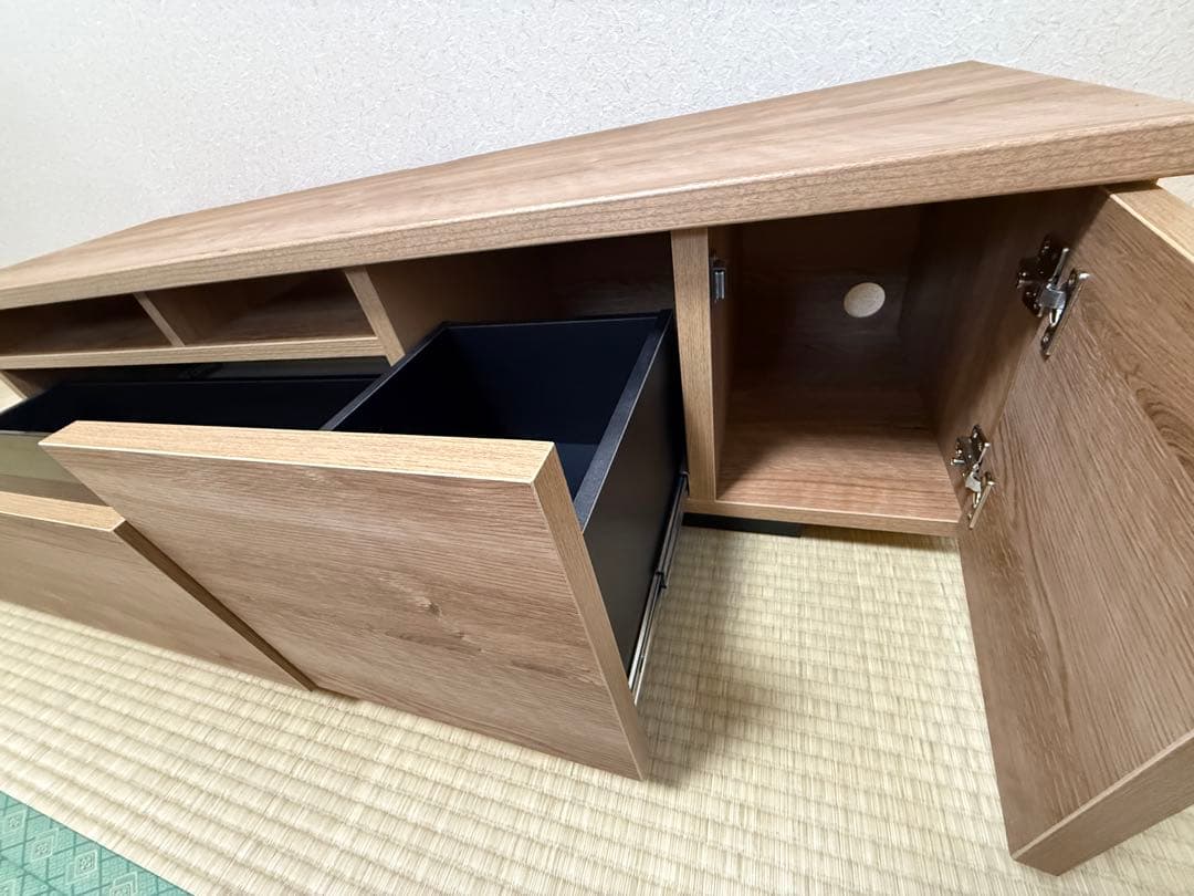 （美品）LOWYA テレビボード テレビ台140cm シャビーナチュラル ロウヤ