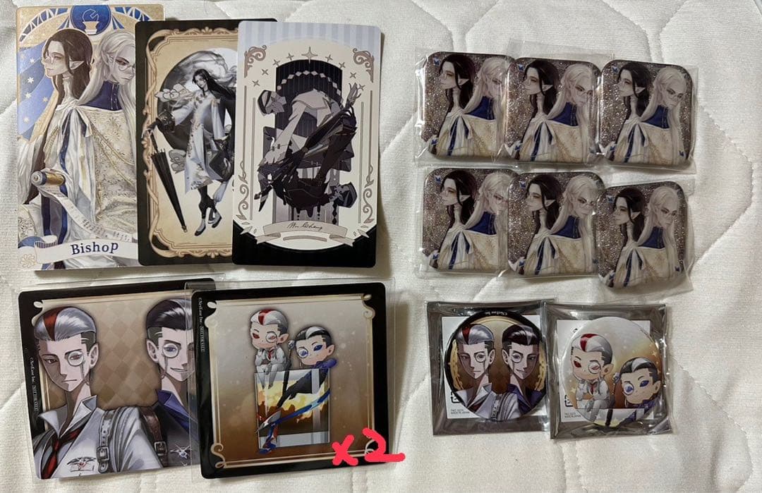 Identity V 第五人格 グリッタースクエアカンバッジコレクション白黒無常