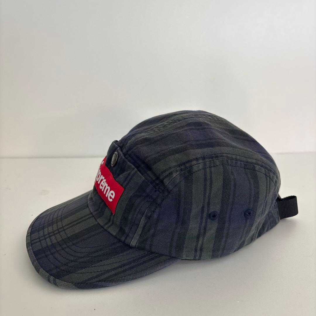 Supreme ジェットキャップ　帽子　チェック　ポケット付　ボックスロゴ