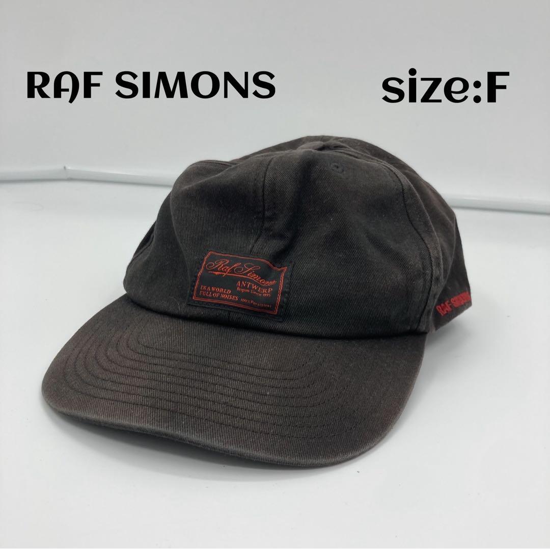 RAF SIMONS ラブシモンズ キャップ 古着 ブラック ONE