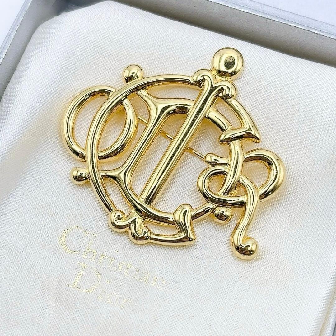 Christian Dior ディオール ヴィンテージ エンブレムロゴ ブローチ