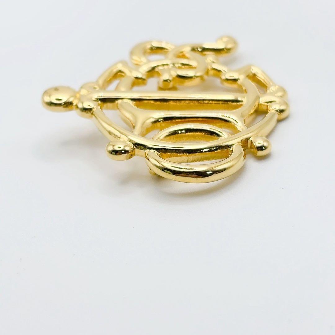 Christian Dior ディオール ヴィンテージ エンブレムロゴ ブローチ