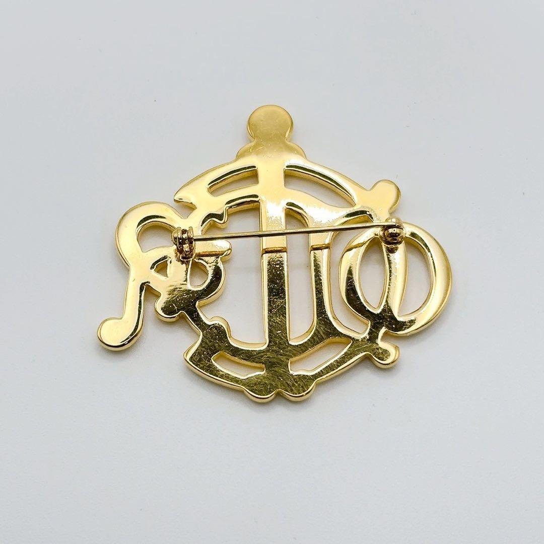 Christian Dior ディオール ヴィンテージ エンブレムロゴ ブローチ