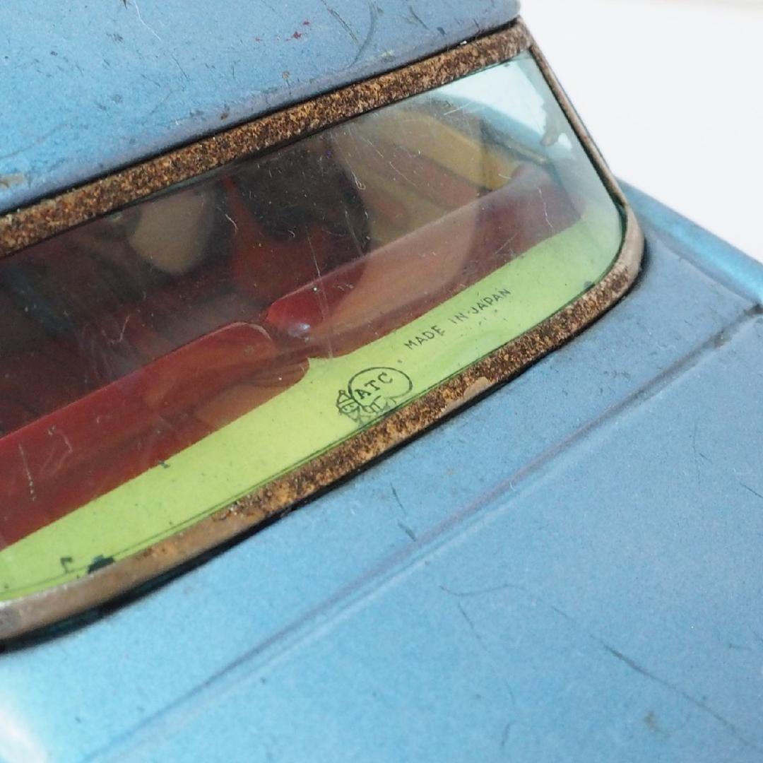 旭玩具【プリンス スカイライン スポーツ 青】当時物ブリキ製ミニカー TIN箱無