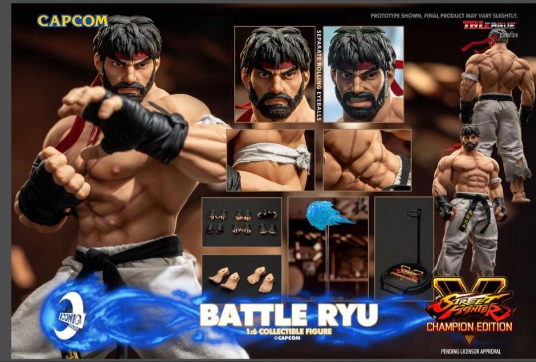888体限定 ストリートファイター バトル リュウ 1/6 アクションフィギュア