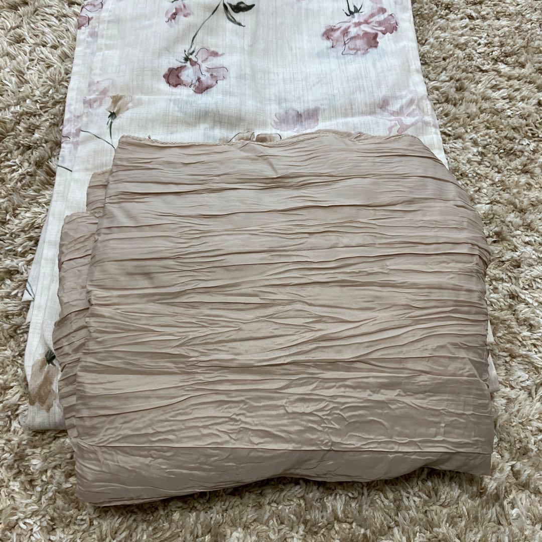 DITA花柄浴衣・帯セット　下駄　試着のみ　腰紐無し