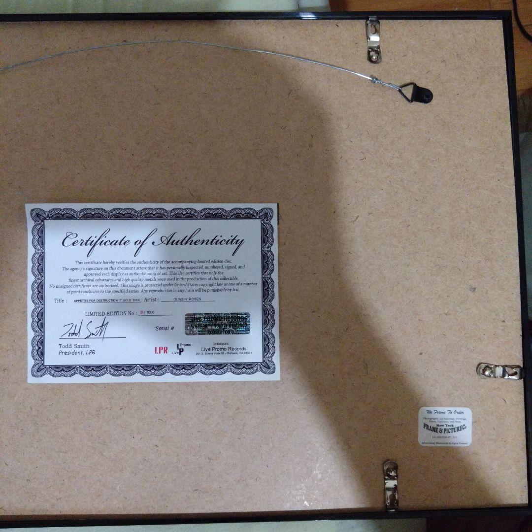 Guns'n'Roses Plutinum Disc.額装品