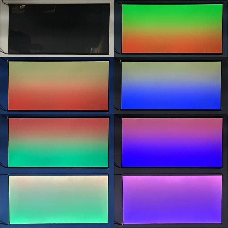 【b2l63】2色カラーLEDライトスクリーン OFF黒 60cm x 36cm