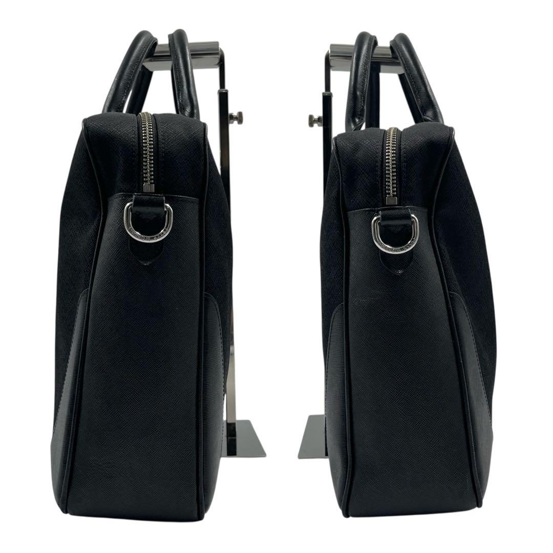 美品 ペッレモルビダ キャタピーノ ブリーフケース 2way ブラック レザー