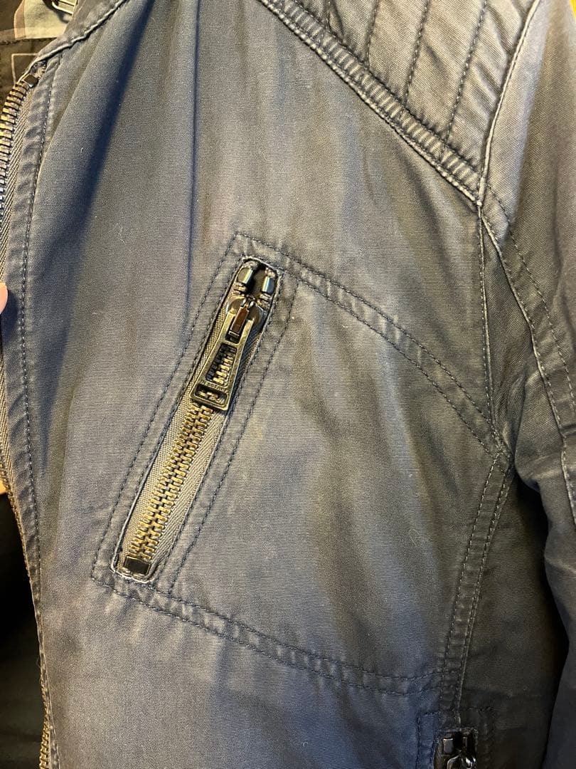 BELSTAFF V-Racer ネイビー シングルライダースジャケット