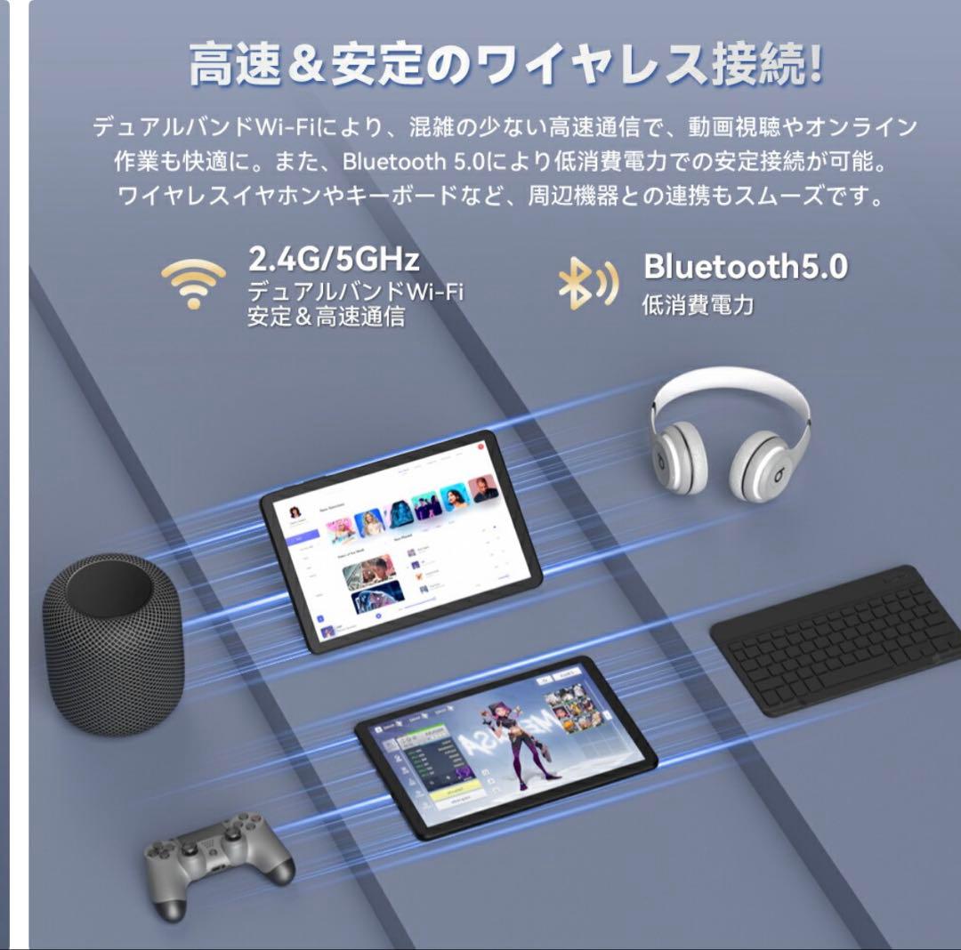 FHD Android16 タブレット 10インチ 20GB+128GB