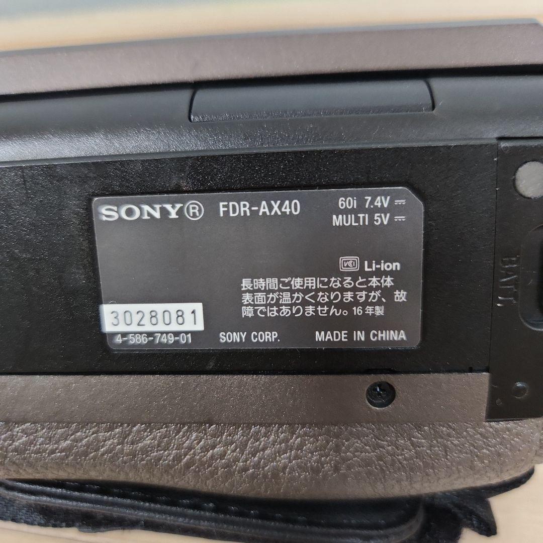 ジャンク　SONY FDR-AX40 4Kビデオカメラ 本体　中古　割れあり