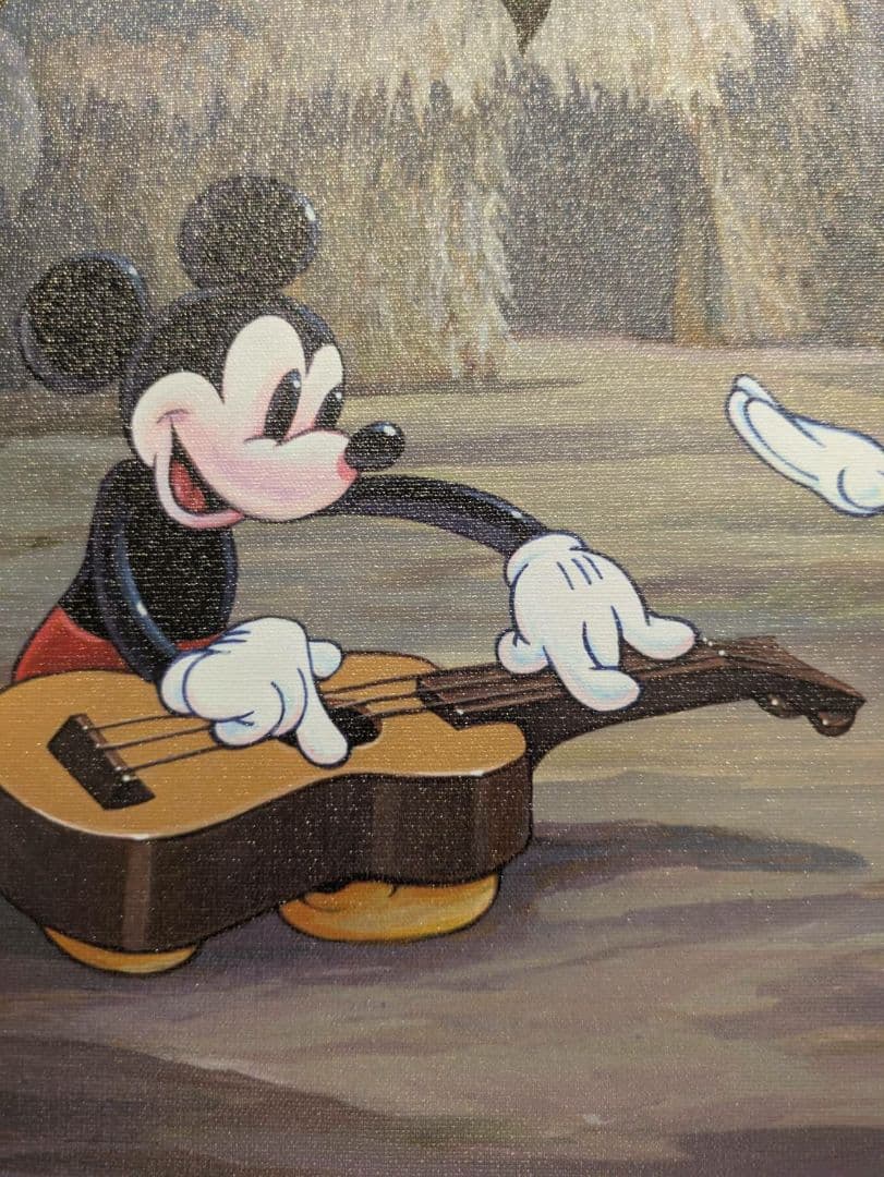 最終値下げディズニーハワイアンホリデー絵画ディズニー公認画家ウィリアムサイン入り